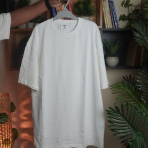 Oversized Drop Shoulder Tshirt - White