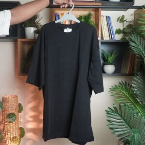 Oversized Drop Shoulder Tee - Black