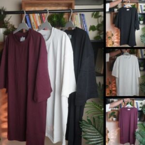 3pcs Combo Drop Shoulder Tee (Black, White, Maroon)