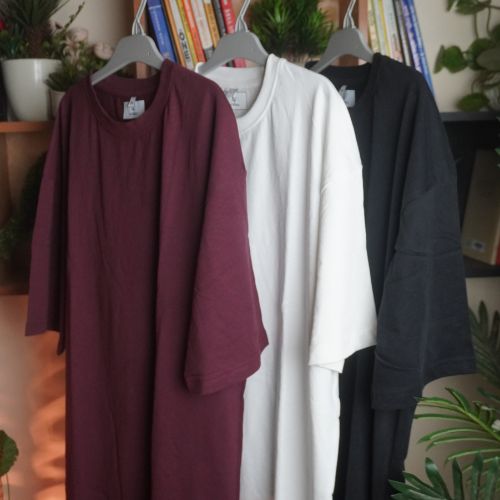 Oversized Solid Drop Shoulder Tee