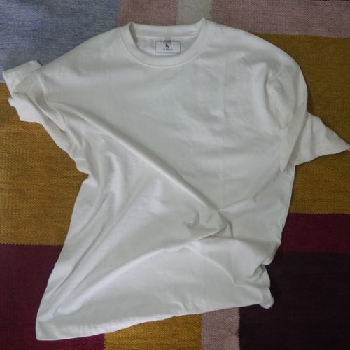 Oversized Drop Shoulder Tshirt - White - Image 4
